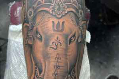 Ganesh tattoo rana ramos pain ink Queens