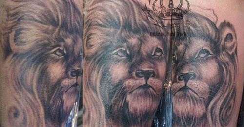 Lion tattoo Pain ink Queens NY infierno