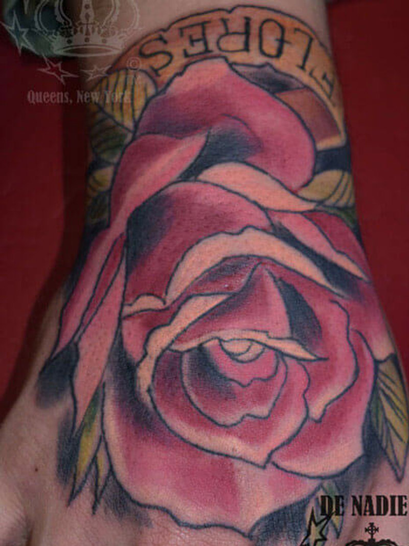 Rose tattoo done by Infierno
