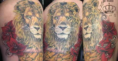 LION Tattoo done by Infierno Queens NY