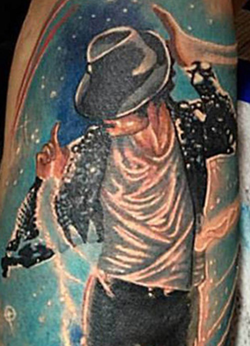 Michaej Jackson tattoo done by Rana ramos Pain ink NY